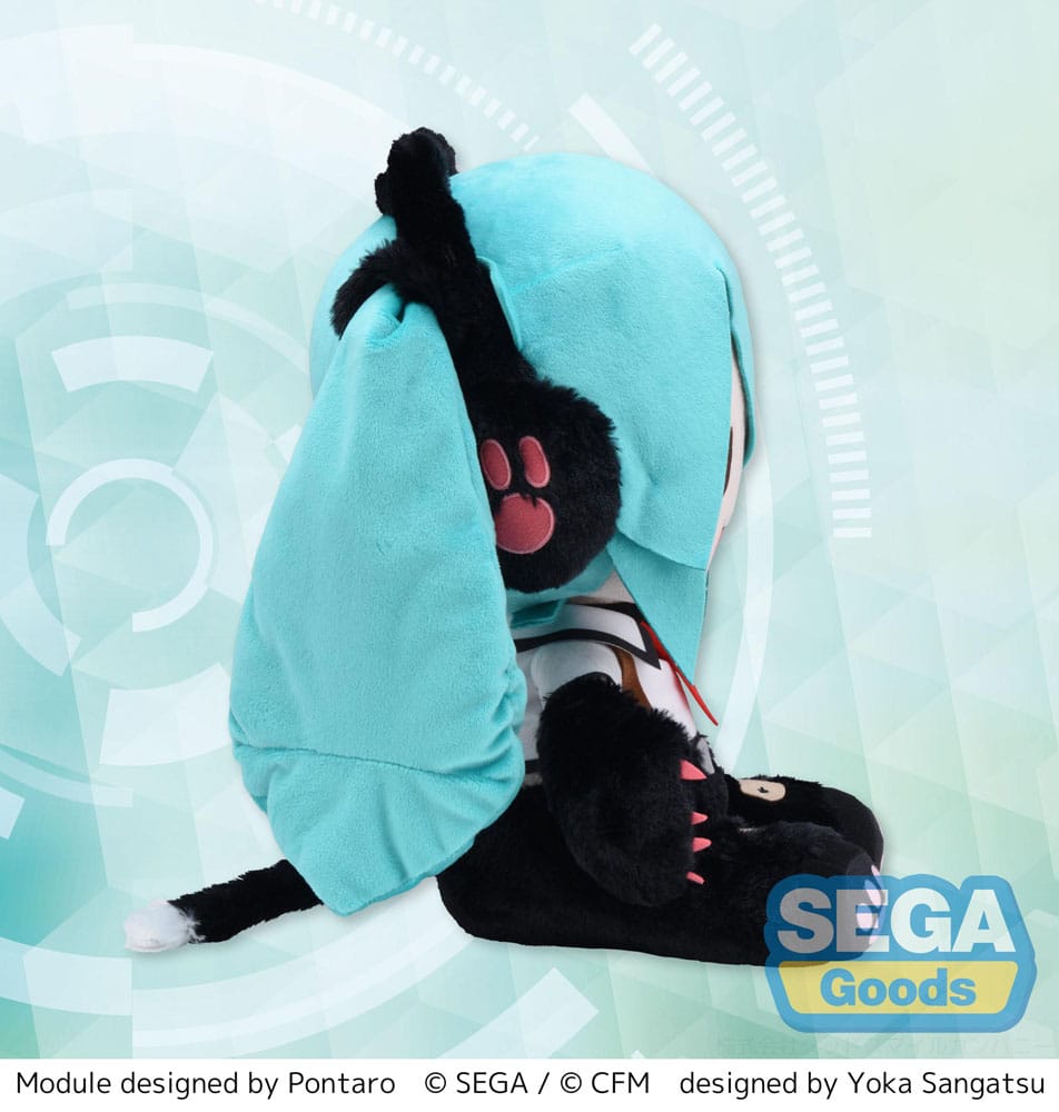 Hatsune Miku Project Diva Arcade Future Tone Fuwa Petit gosedjur Hatsune Miku Kitty Cat LL 30 cm Sega