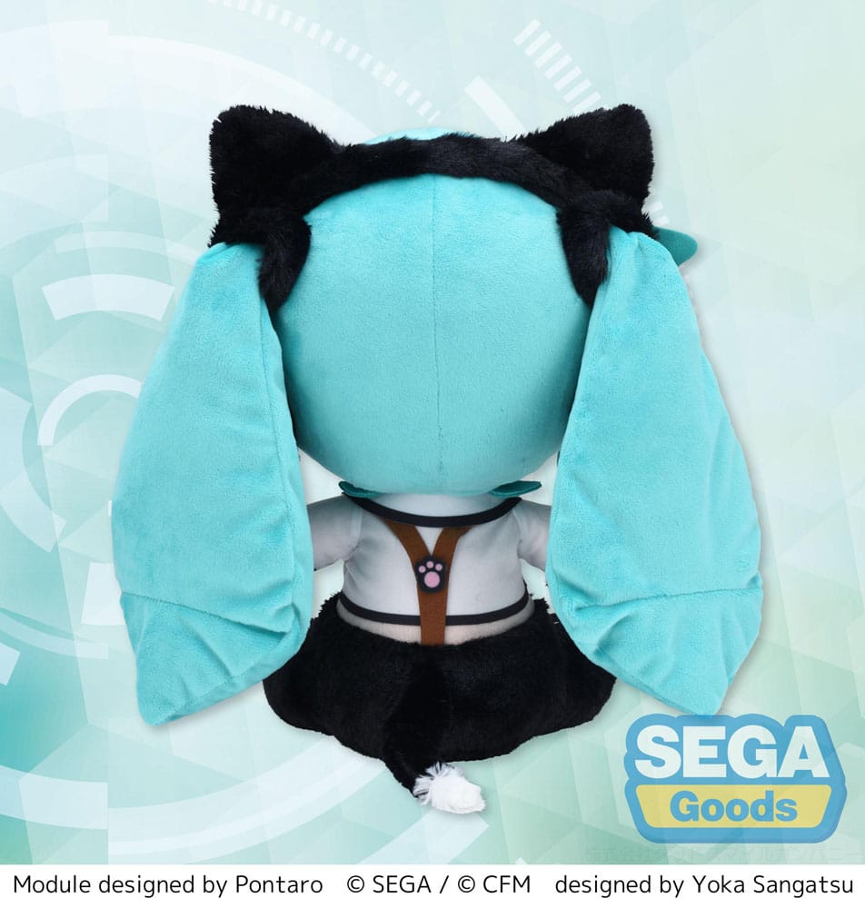 Hatsune Miku Project Diva Arcade Future Tone Fuwa Petit gosedjur Hatsune Miku Kitty Cat LL 30 cm Sega