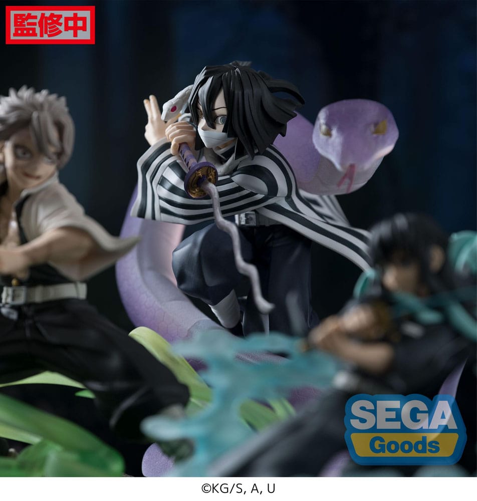 Demon Slayer: Kimetsu no Yaiba Xross Link Anime PVC Figur Obanai Iguro Hashira Training Arc 14 cm Sega