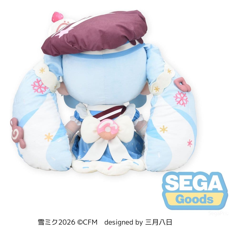 Karaktärsångserie 01: Hatsune Miku Fuwa Petit gosedjur Snow Miku 2026 Dodeka Jumbo 50 cm