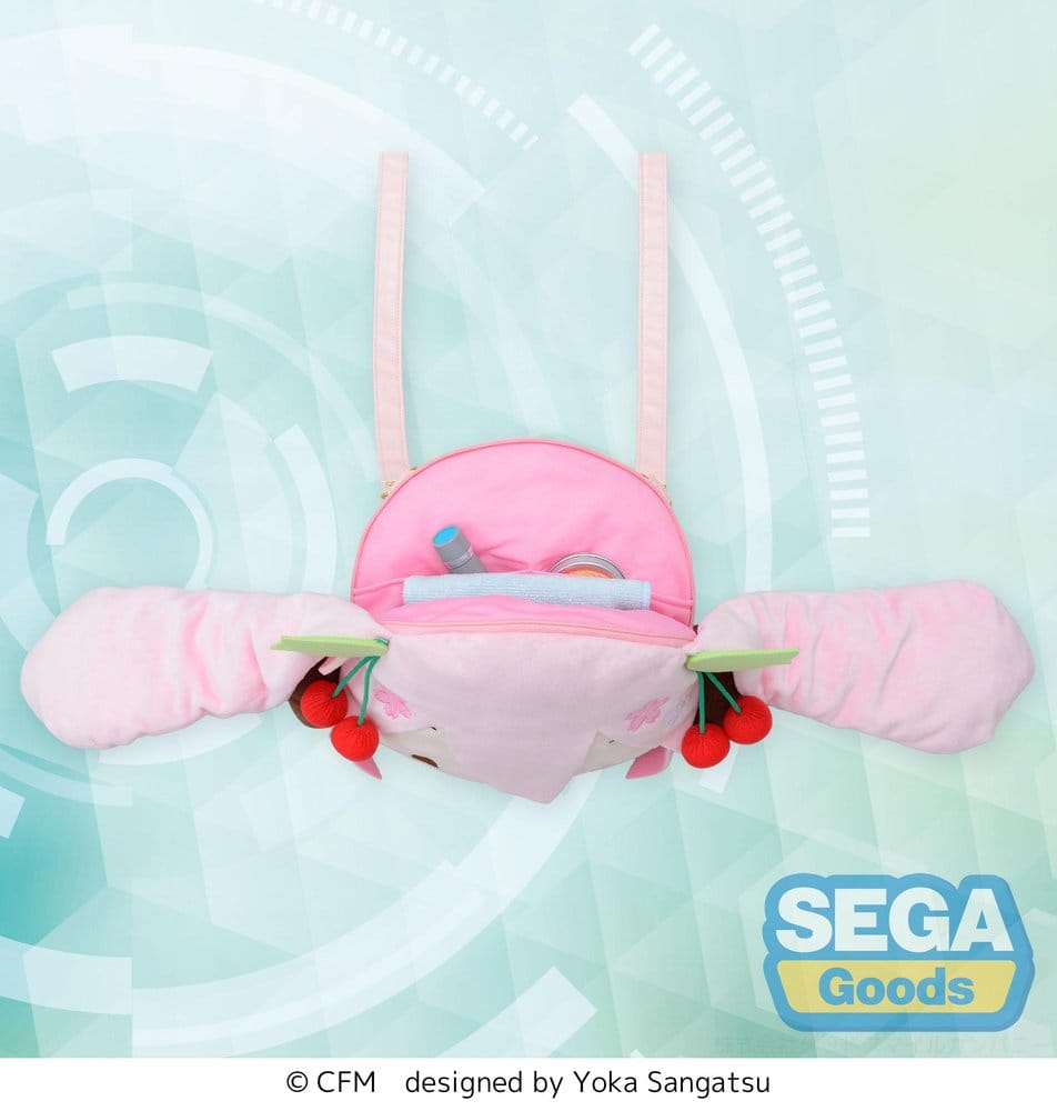 Karaktärs Vokalserie 01: Hatsune Miku fuwa petit Axelremsväska med Sakura Miku-ansikte (M)