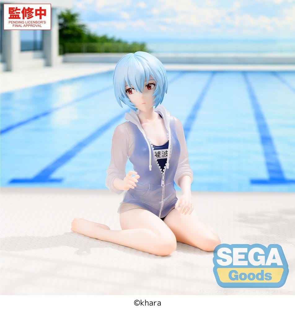Rebuild of Evangelion Yumemirize PVC-figur Rei Ayanami Skolbaddräktsversion 13 cm