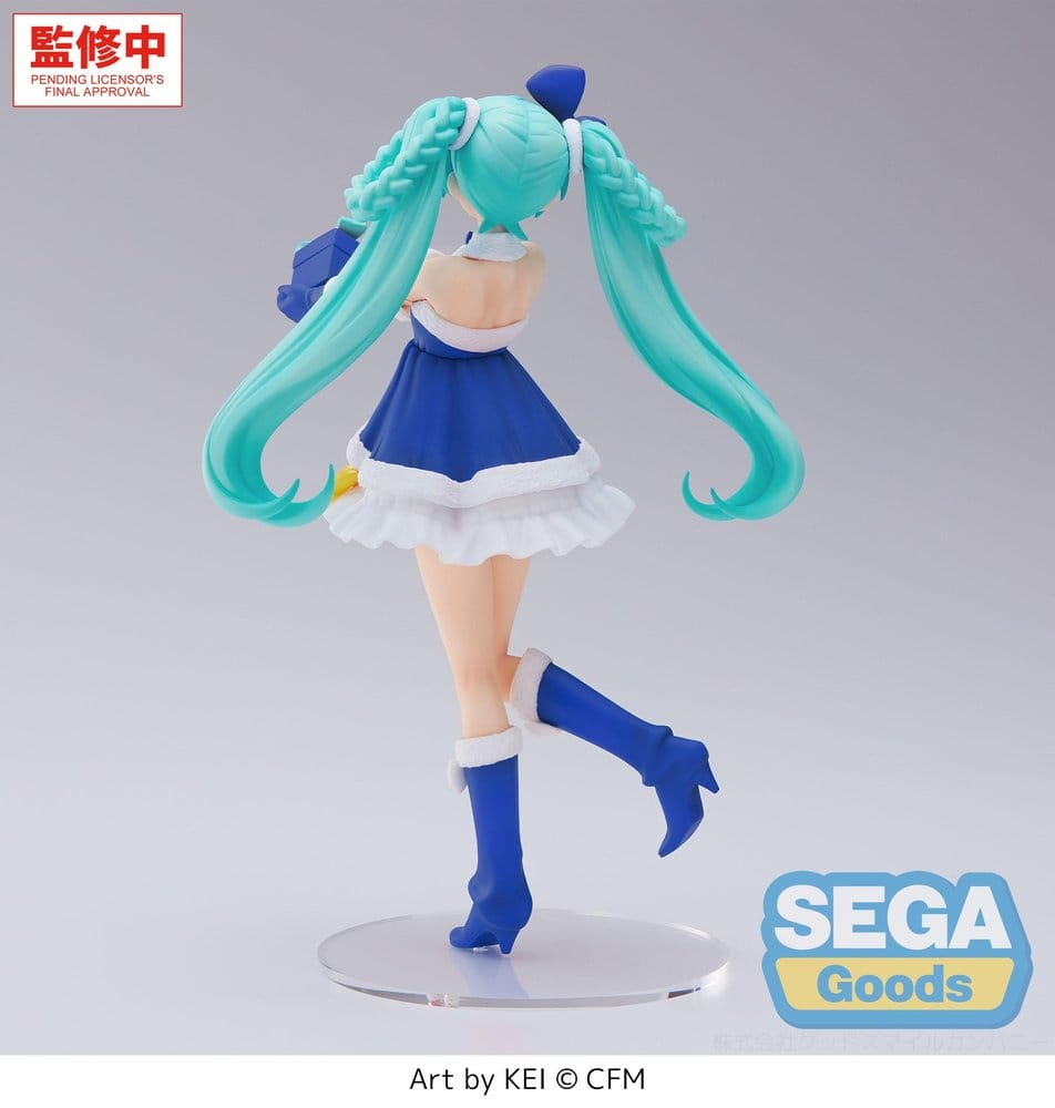 Karaktärsserie Sång 01: Hatsune Miku Premium PVC-figur Hatsune Miku Safir Julversion 21 cm