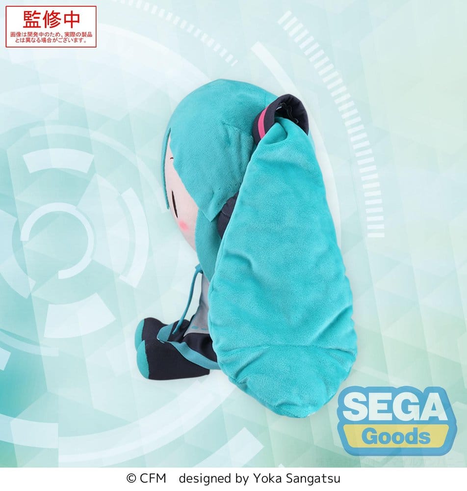 Character Vocal Series 01: Hatsune Miku stort mjukt gosedjur i fuwa petit-stil, 27 cm