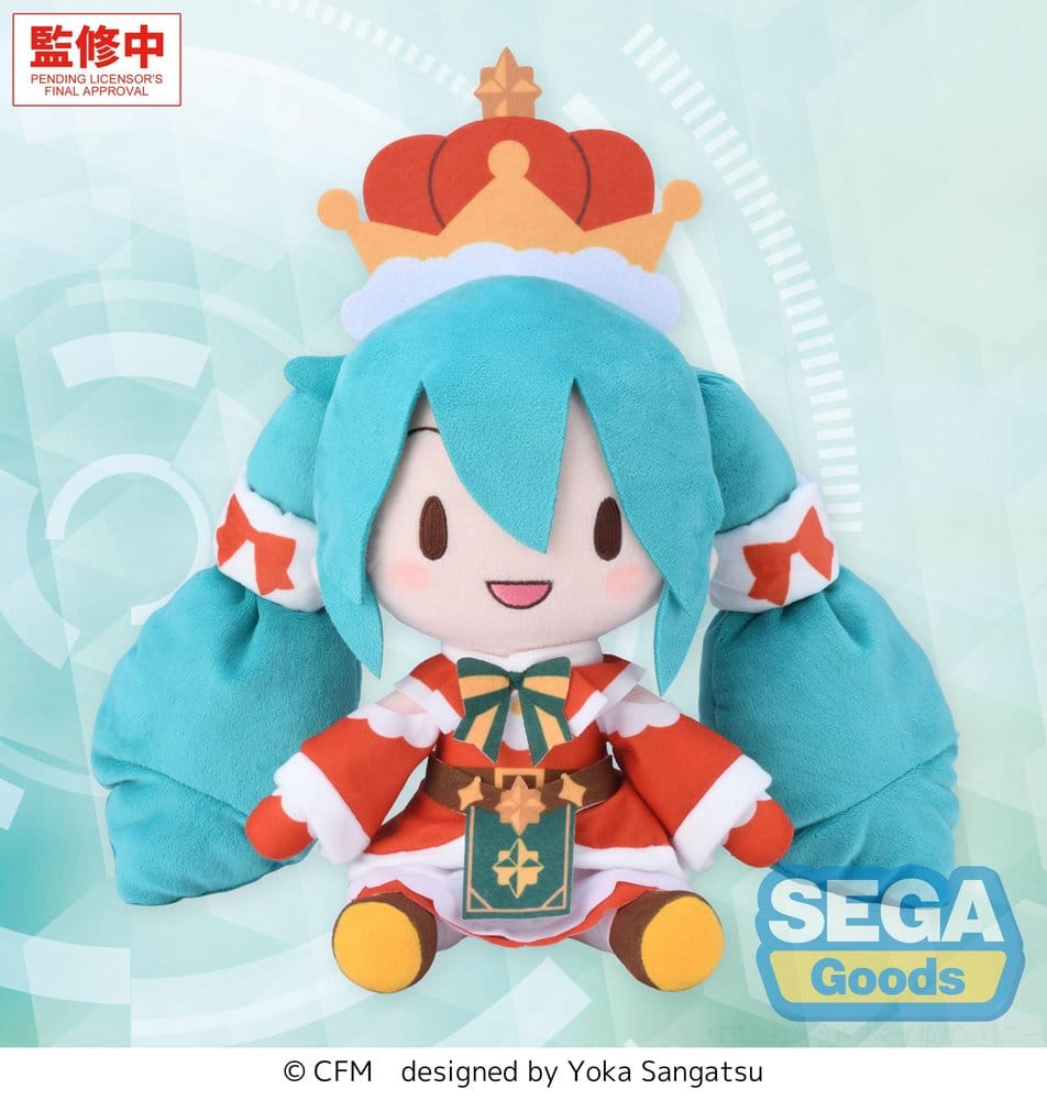 Hatsune Miku fluffigt litet gosedjur i juldesign 2026, cirka 32 cm