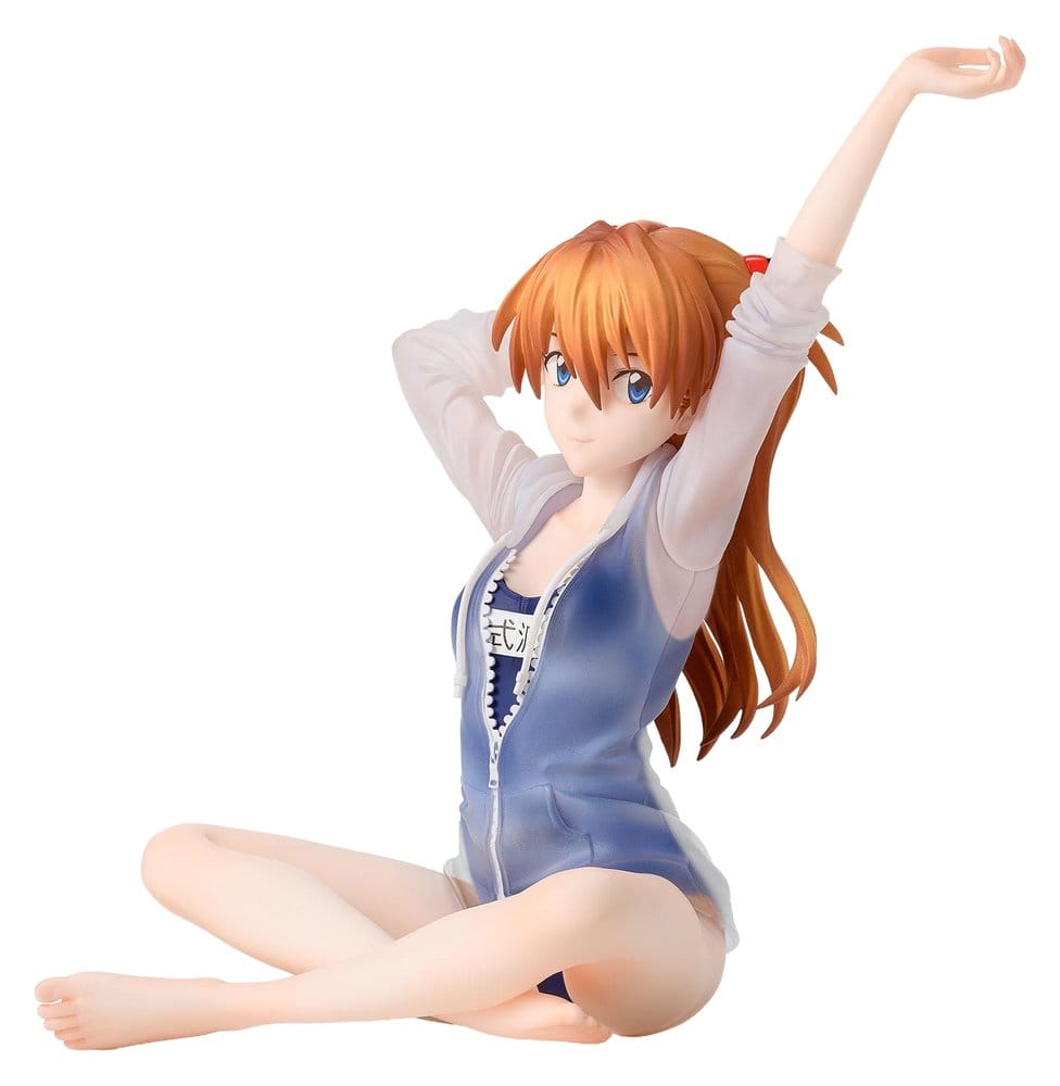 Rebuild of Evangelion Yumemirize PVC-figurin Asuka Shikinami Langley Skolbaddräktversion 16 cm