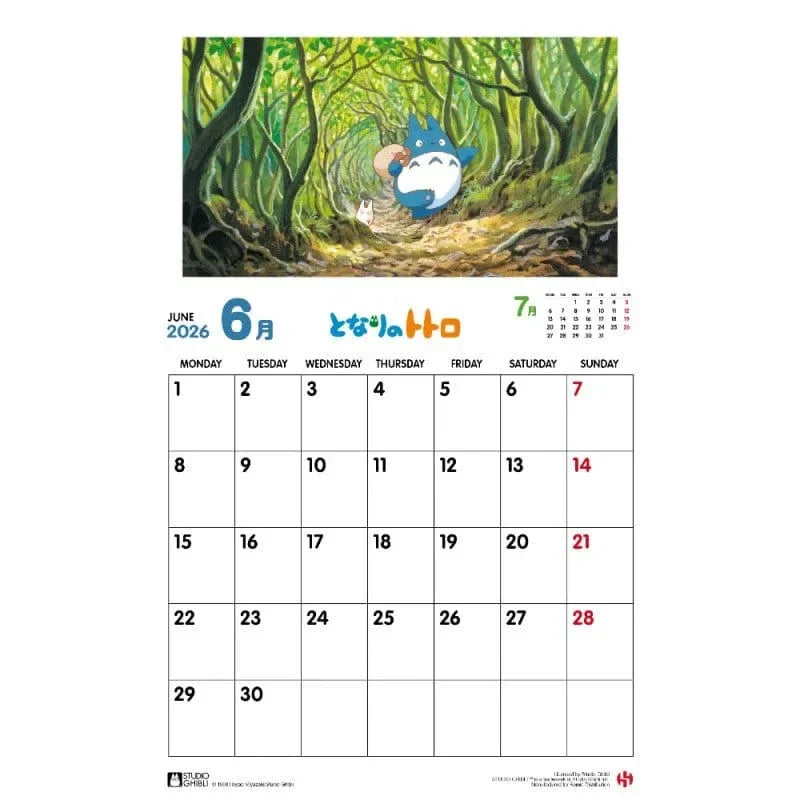 Min granne Totoro Kalender 2026 *Engelsk version* Semic