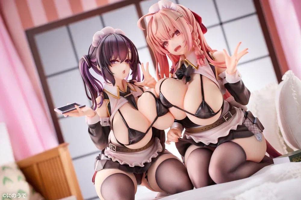 Original Character PVC Figurer 1/5 2-Set Koho Miya & Otsuhane Fuwari Illustration av Ninoude 18 cm Showmon