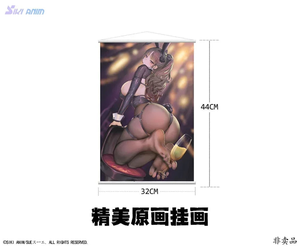 Original Character PVC Figur 1/6 Champagne och Bunny Girl Rose White Stocking Ver. 31 cm SIKI ANIM