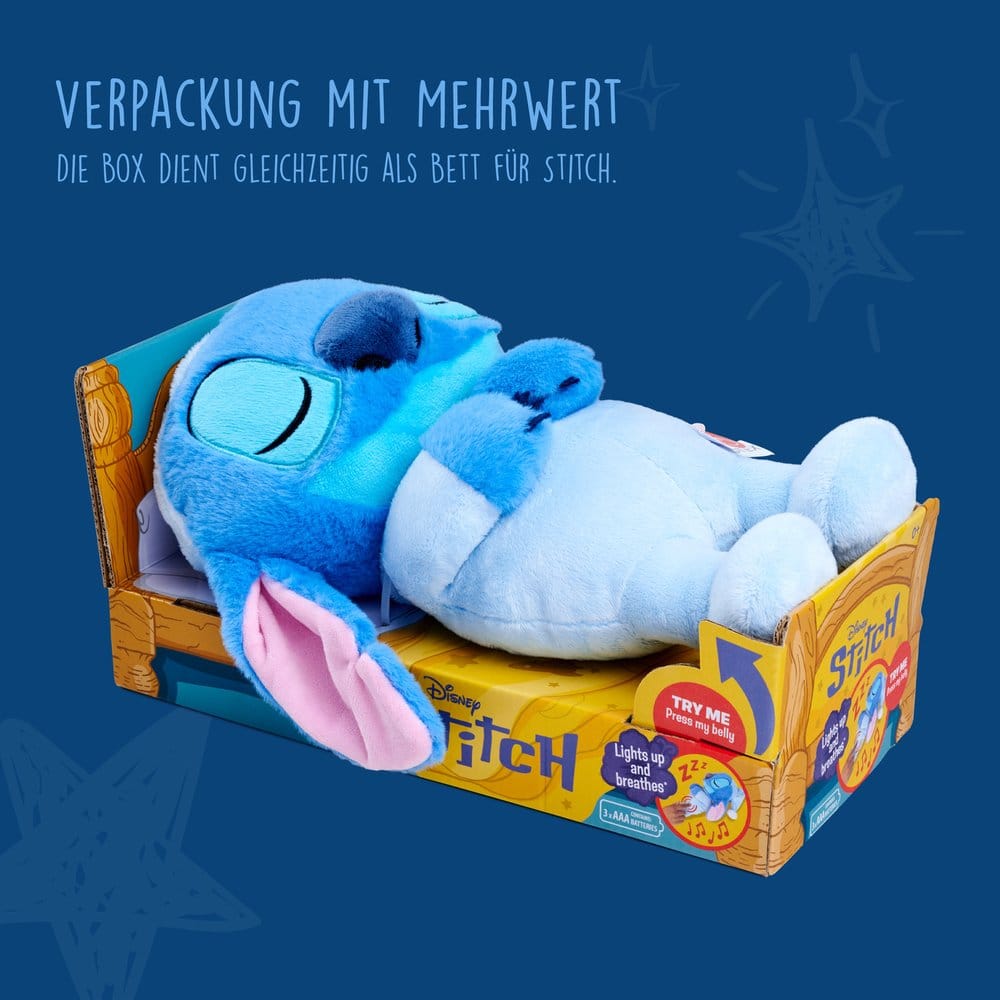 Disney gosedjur med ljudfunktion Sovande Stitch, 31 cm
