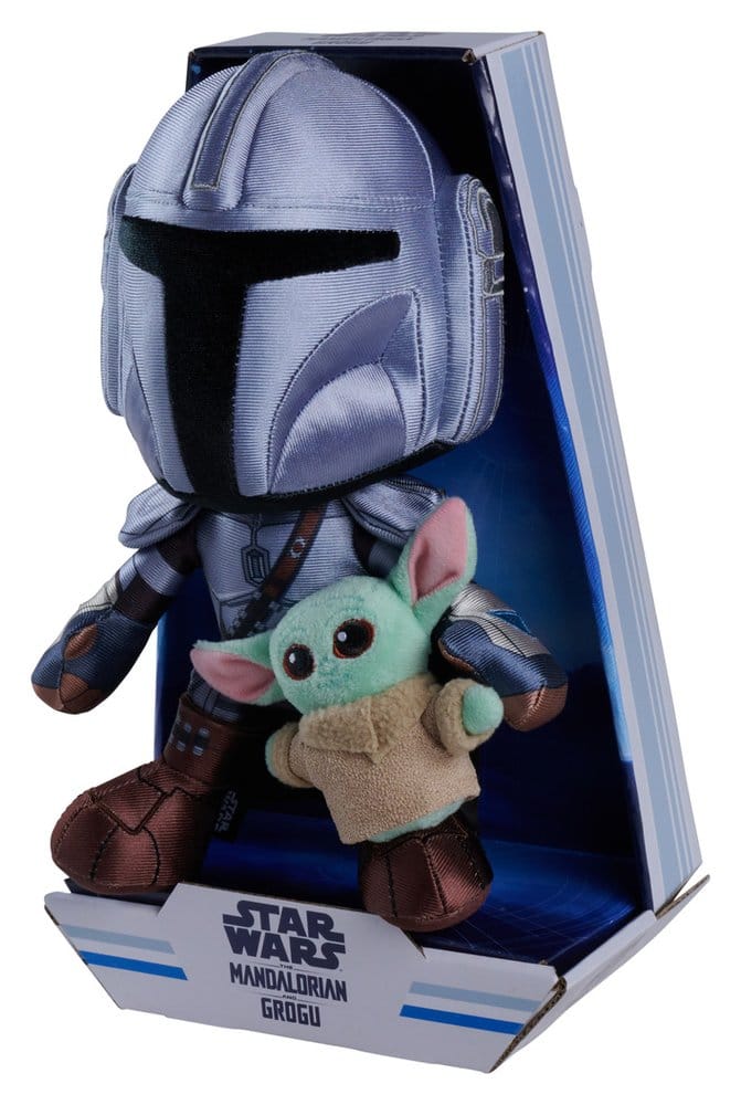 Star Wars Mandalorian gosedjur Mandalorian & Mini Grogu 25 cm mjukdjur
