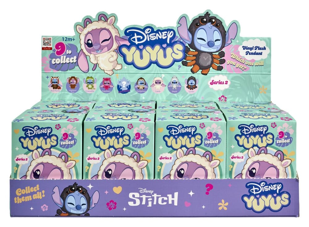 Disney YuYus gosedjursnyckelringar Våg 2 Stitch & Angel 13 cm Blindbox Display (8)