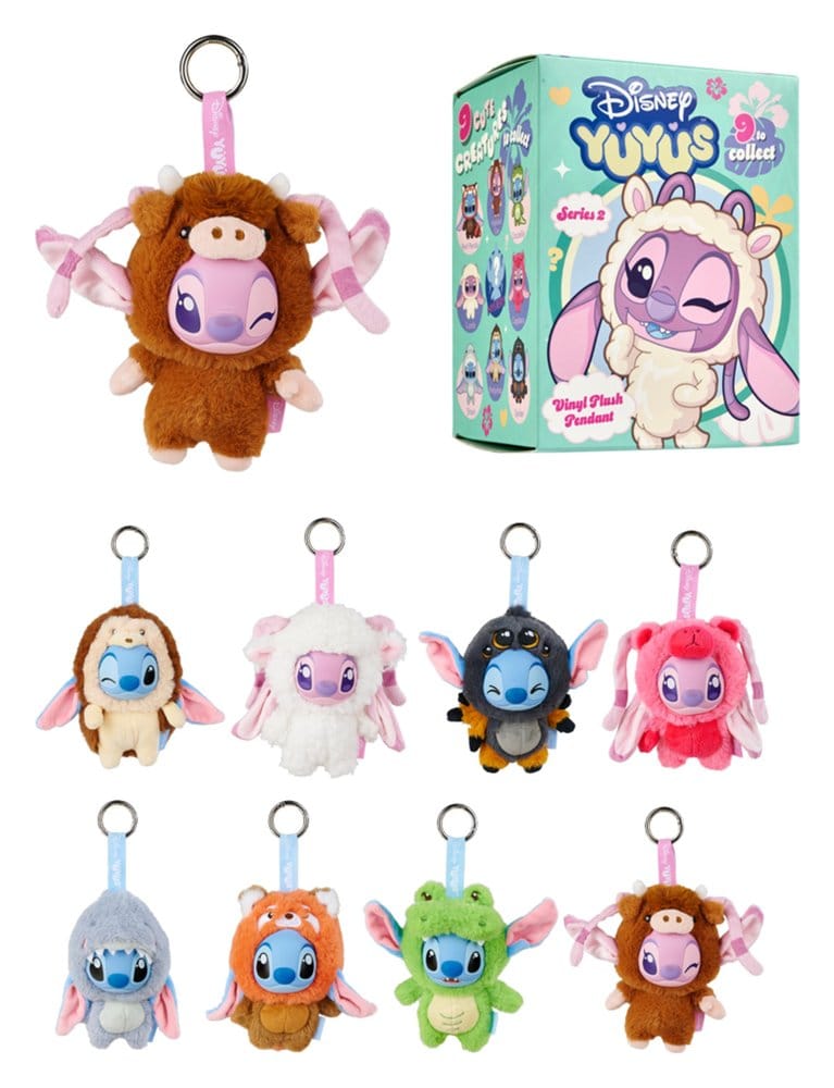 Disney YuYus gosedjursnyckelringar Våg 2 Stitch & Angel 13 cm Blindbox Display (8)