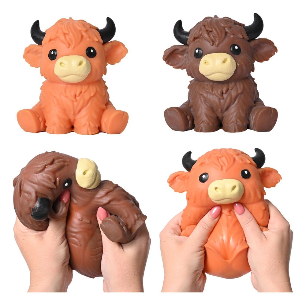 Stretchbar figur Skotsk Highland Boskap 14 cm Display (6)