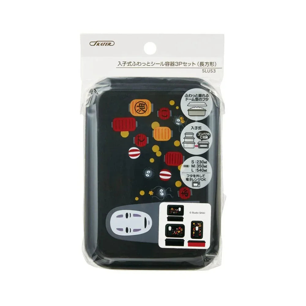 Spirited Away Set av 3 Lunch Box med No Face & Lantern Skater