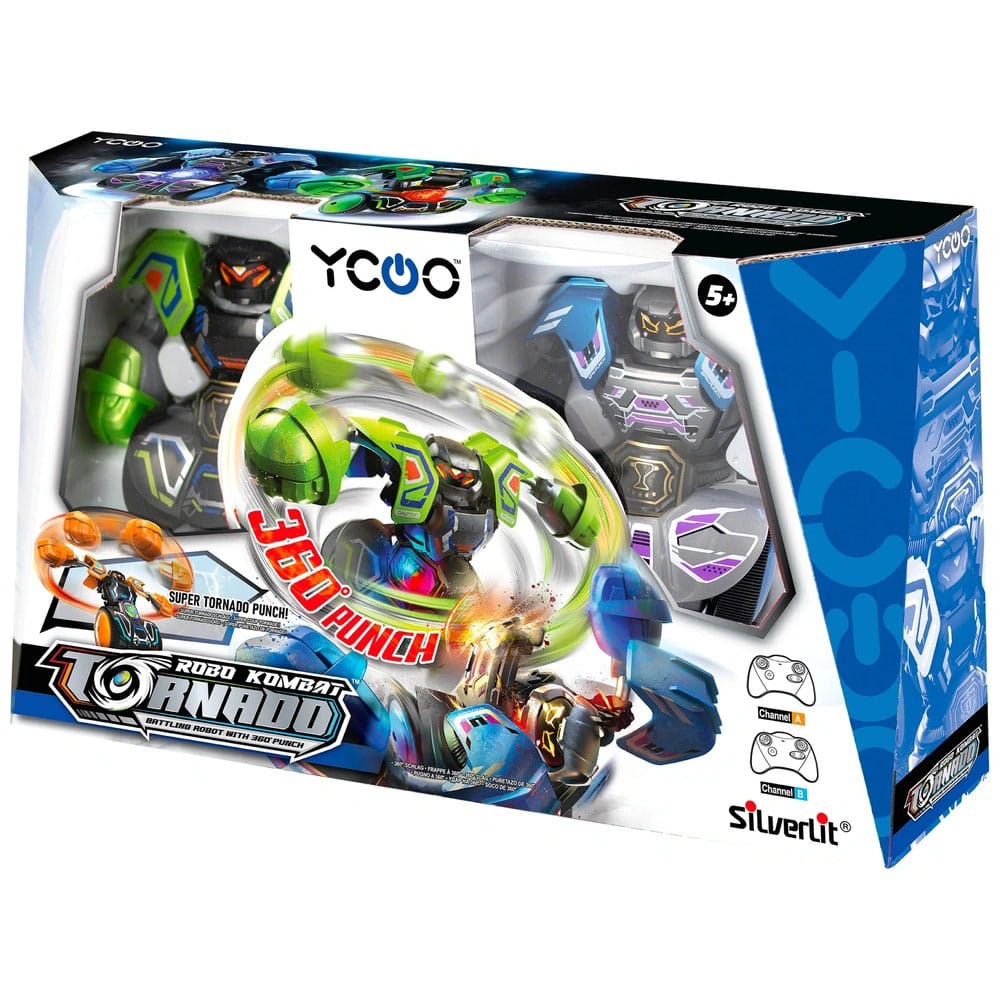 Silverlit Robo Kombat Tornado Fjärrstyrda Robotar 2-pack Grön/Blå Silverlit
