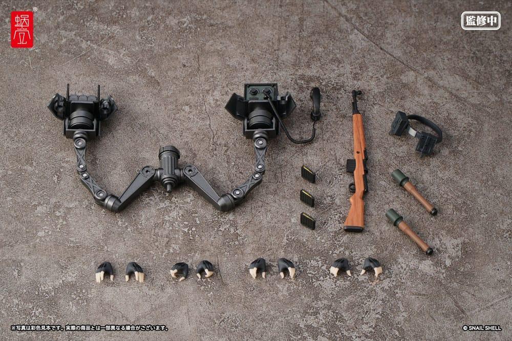 Original Character Action Figur Parts 1/12 - Valfria Vapendelar Panzer Bunny Anneliese Snail Shell