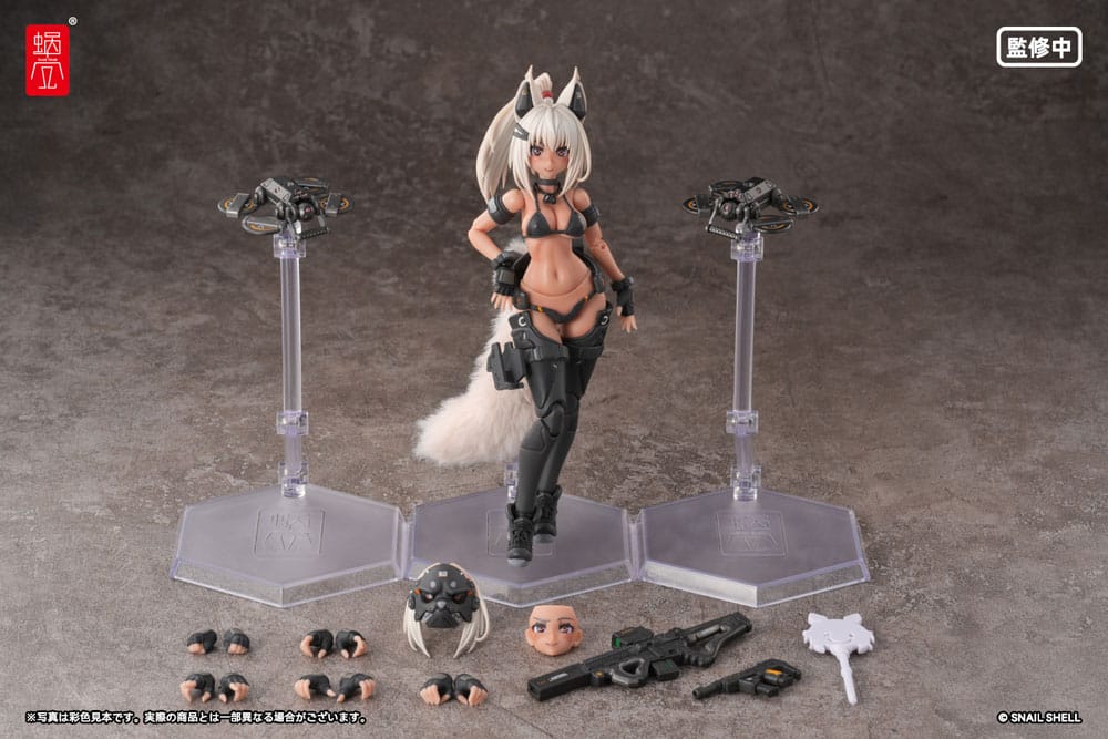 Original Karaktär Action Figur Kit 1/12 RA-04 Kitsunebi Senki Honoka Badklädder Ver. 15 cm Snail Shell
