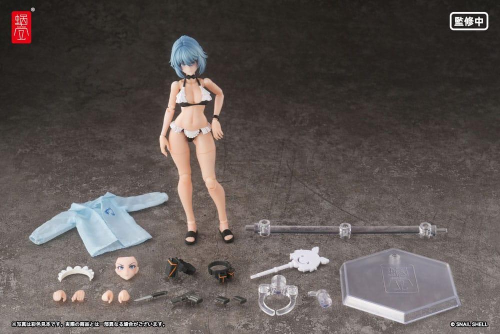 Original Karaktär Action Figur Kit 1/12 RA-04 Kitsunebi Senki Honoka Badkläder Ver. 15 cm Snail Shell