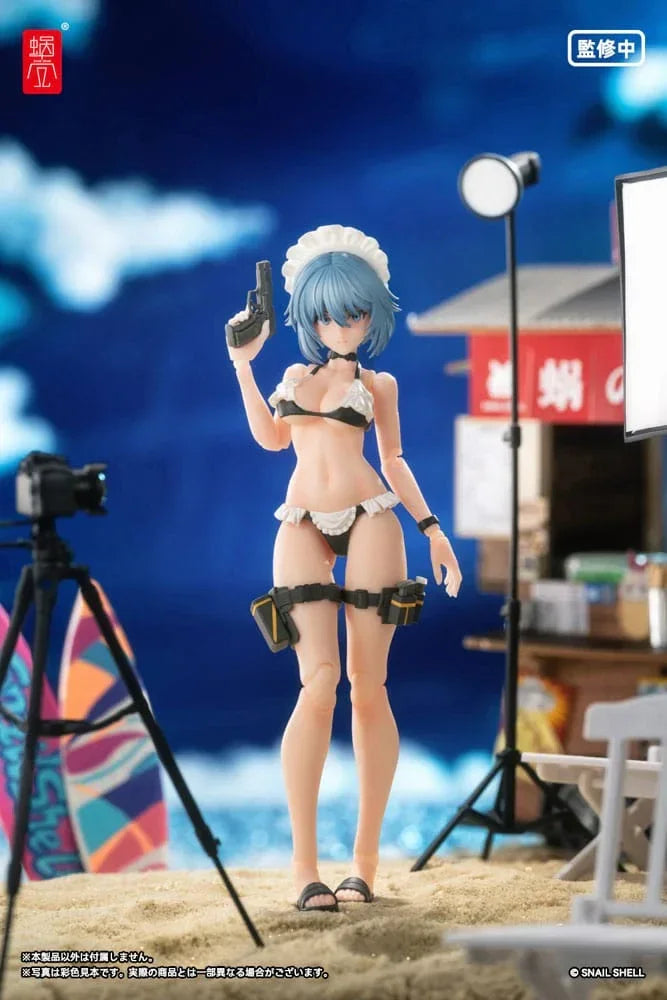Original Karaktär Action Figur Kit 1/12 RA-04 Kitsunebi Senki Honoka Badkläder Ver. 15 cm Snail Shell