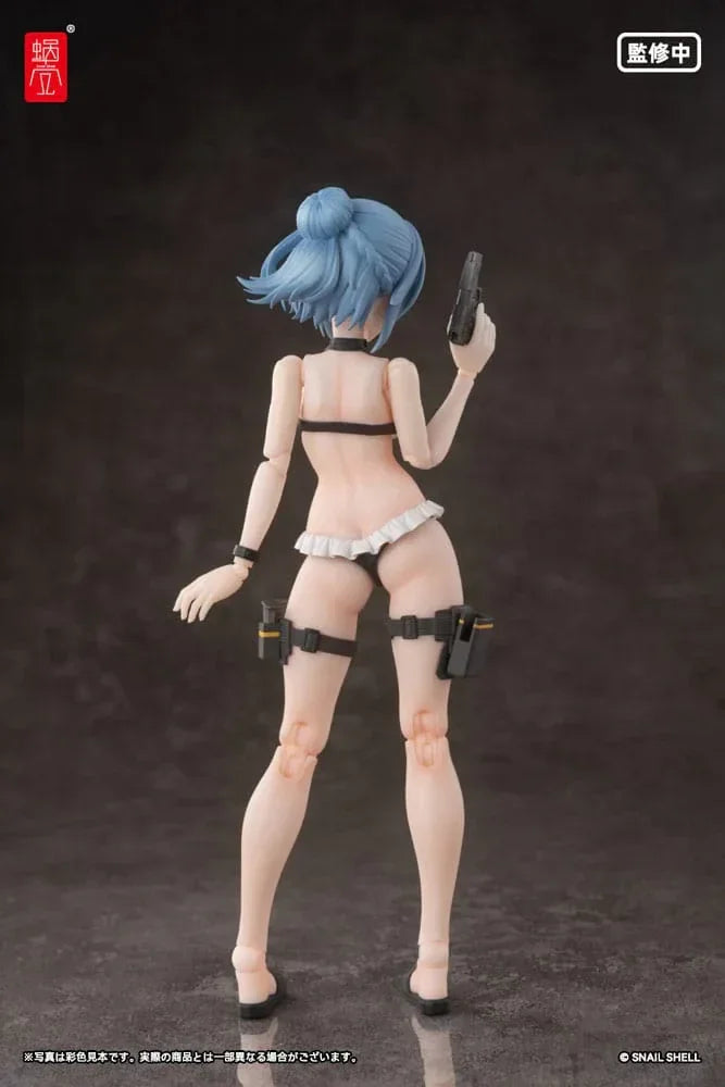 Original Karaktär Action Figur Kit 1/12 RA-04 Kitsunebi Senki Honoka Badkläder Ver. 15 cm Snail Shell
