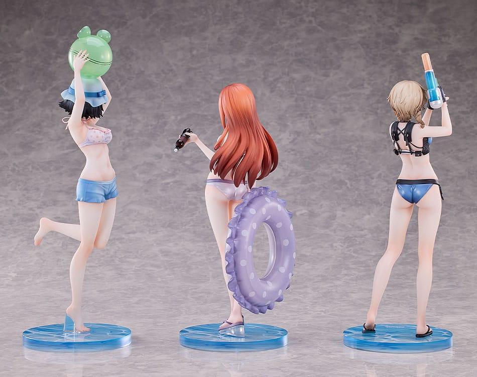 Steins Gate PVC Figurer 3-Pack 1/7 Suzuha Amane, Kurisu Makise, Mayuri Shiina Swimsuit Ver. Solarain