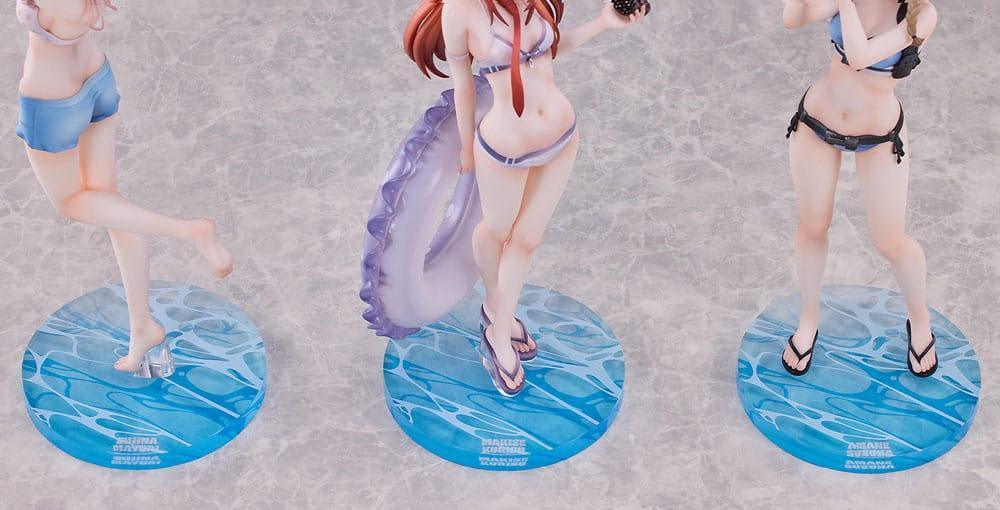 Steins Gate PVC Figurer 3-Pack 1/7 Suzuha Amane, Kurisu Makise, Mayuri Shiina Swimsuit Ver. Solarain