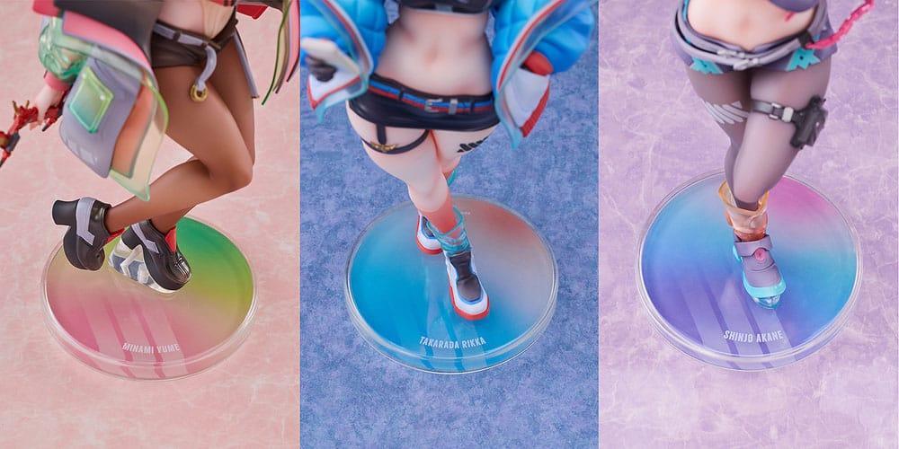 Gridman Universe PVC Figurer 3-Pack 1/7 Rikka Takarada, Akane Shinjo, Yume Minami: Dreamy Divas Ver. Solarain