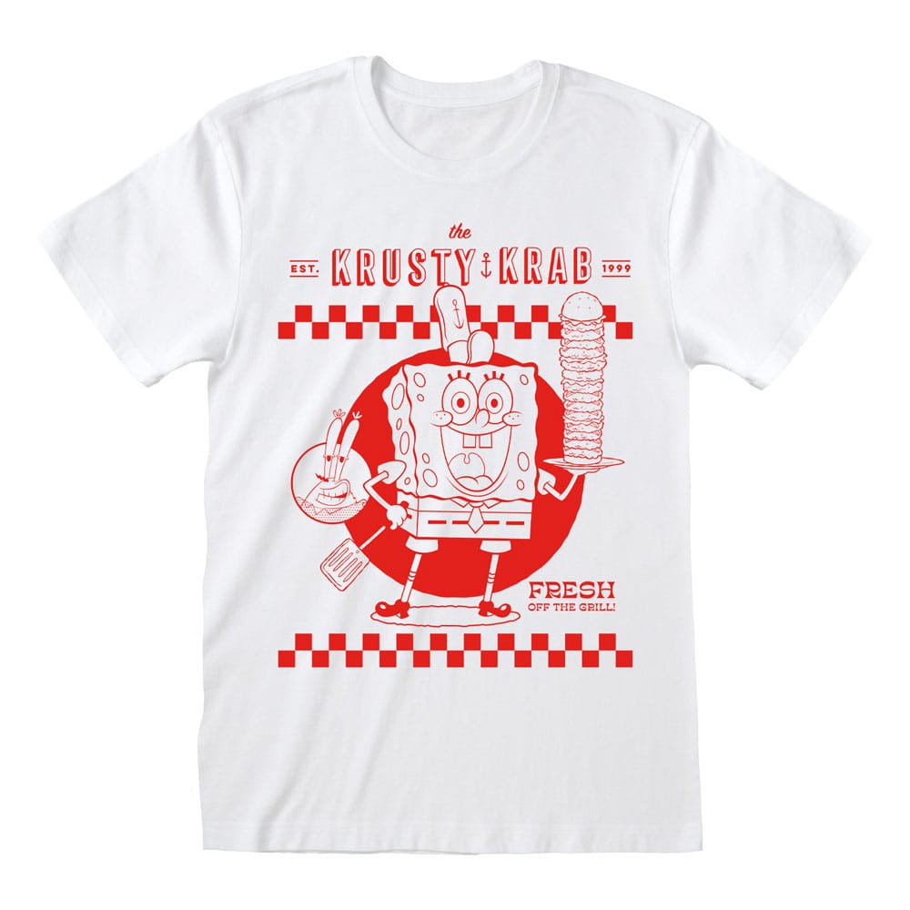 Svampbob T-Shirt Krusty Krab Vit Heroes Inc