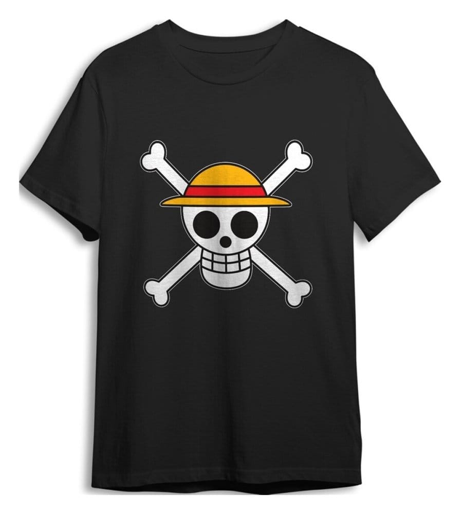 One Piece T-Shirt Skull Black