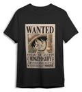 One Piece T-Shirt Monkey D. Luffy Wanted Black