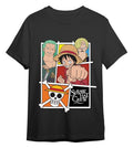 One Piece T-Shirt Straw Hat Crew Grey