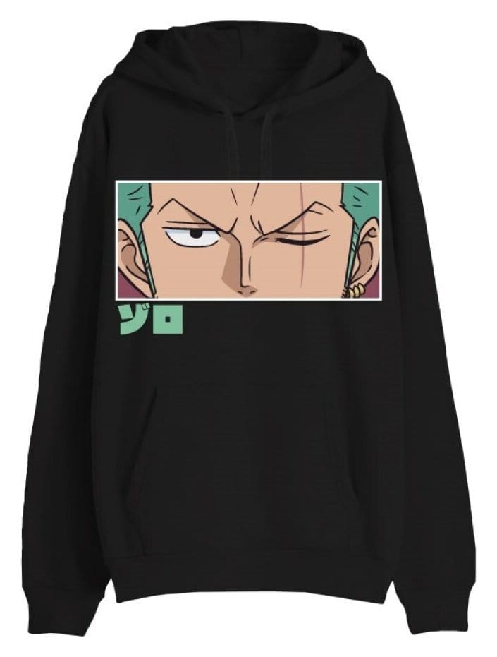 One Piece Sweater Roronoa Zoro Eyes Svart