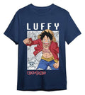 One Piece T-Shirt Monkey D. Luffy Mapa Denim