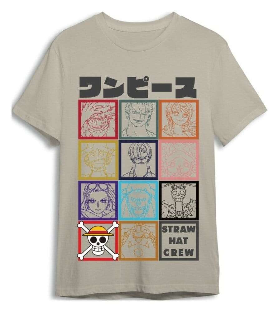 One Piece T-Shirt Straw Hat Crew Sand
