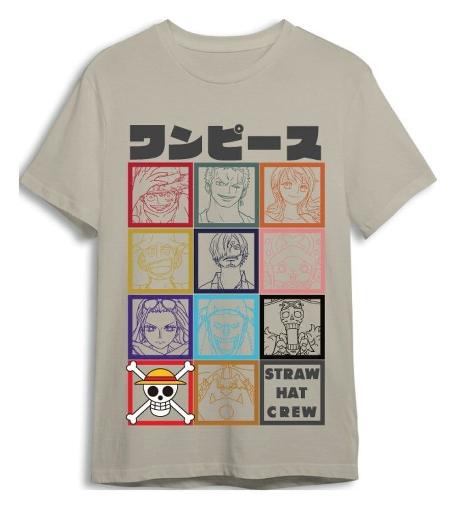 One Piece T-Shirt Straw Hat Crew Sand