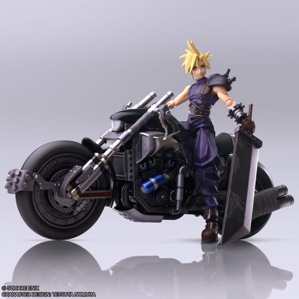 FINAL FANTASY VII BRING ARTS Action Figur - Cloud Strife & Hardy-Daytona 15 cm Square-Enix
