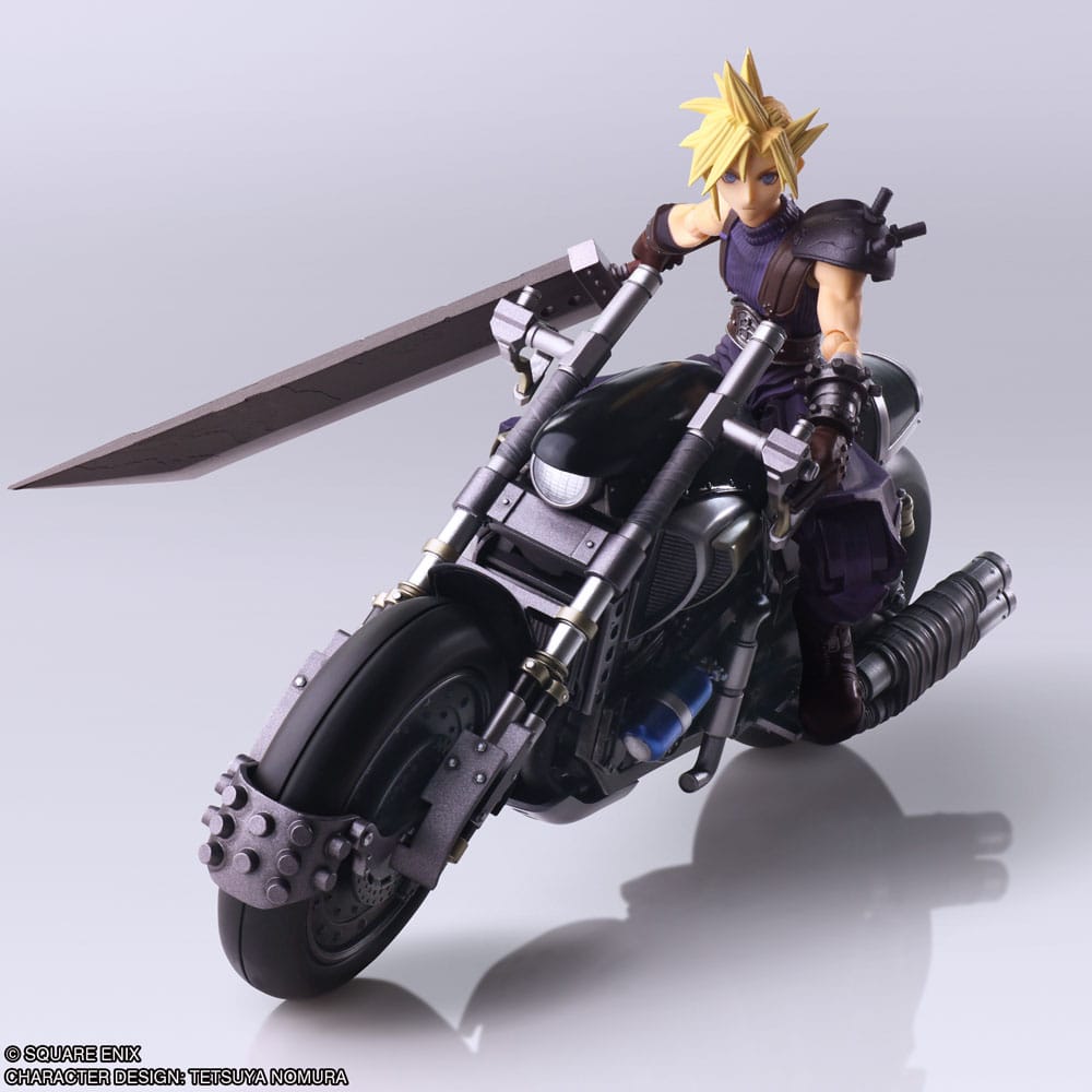 FINAL FANTASY VII BRING ARTS Action Figur - Cloud Strife & Hardy-Daytona 15 cm Square-Enix