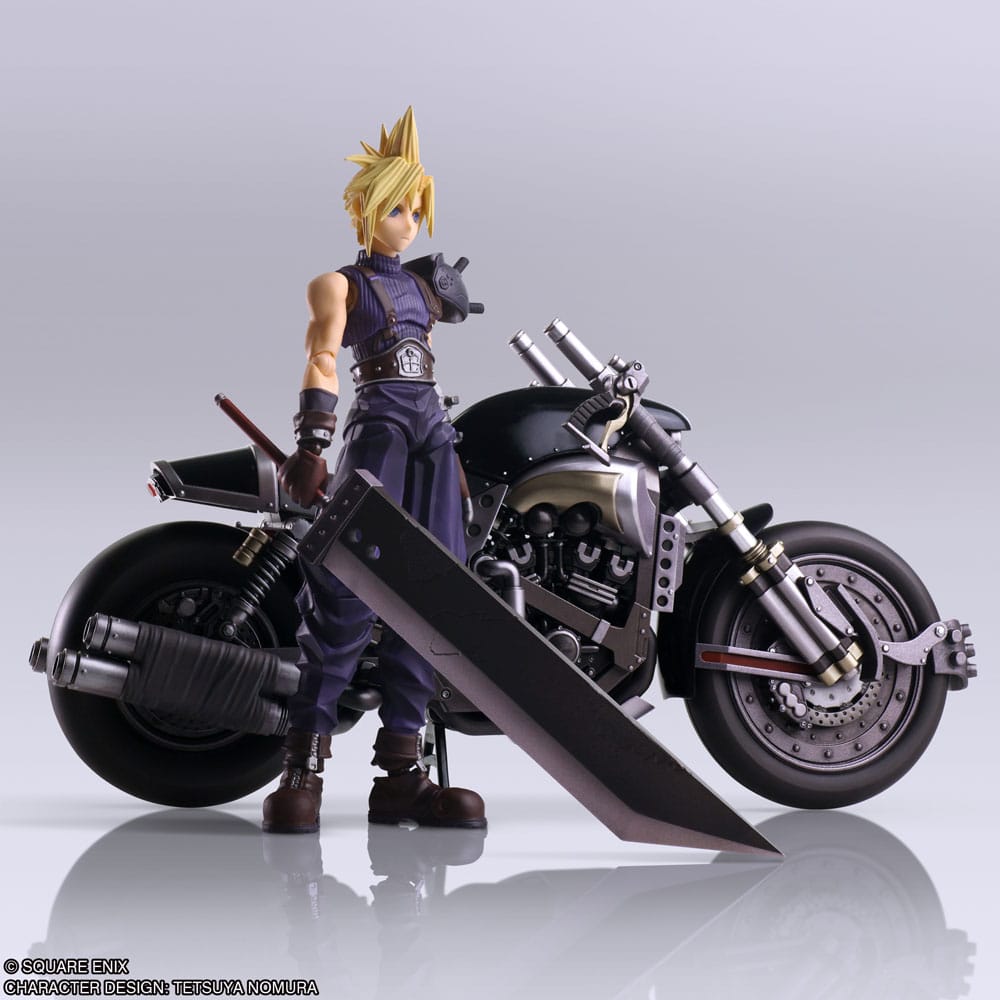 FINAL FANTASY VII BRING ARTS Action Figur - Cloud Strife & Hardy-Daytona 15 cm Square-Enix