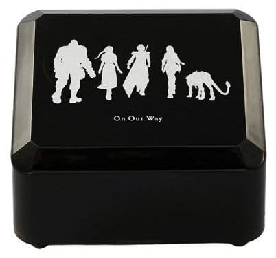 Musikbox från Final Fantasy VII Remake med låten "On Our Way"