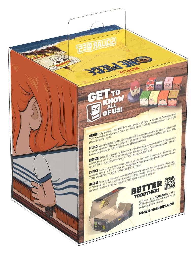 Squaroes Squaroe ONE PIECE OP002 - Nami: Professionell samlarbox för 100 dubbelsleevede kort