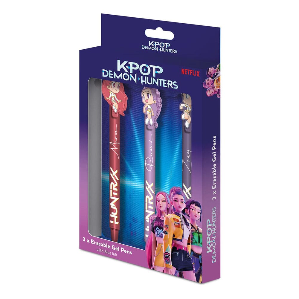 KPop Demon Hunters Gel Pens 3-Pack Erasable Pyramid International