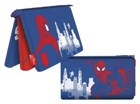 Spider-Man Multi-Pouch Pencil Case Red, White and Blue Display (6)