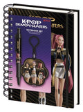 KPop Demon Hunters Notebook with Pen & Charm Golden Display (10)