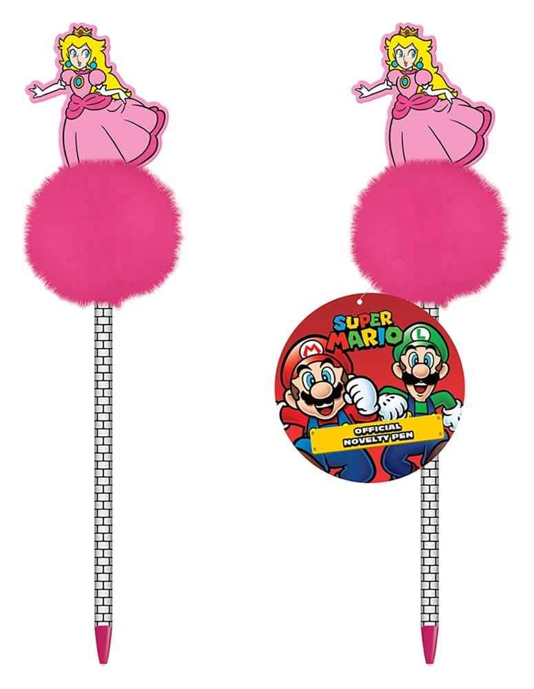 Super Mario Pom Pom Pen (Princess Peach) – Penna med mjuk pompom från Pyramid
