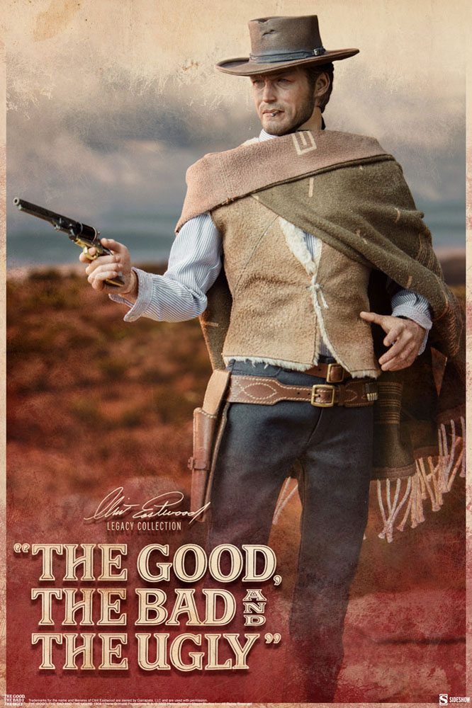 The Good, The Bad and the Ugly Clint Eastwood Legacy Collection actionfigur 1/6 The Man With No Name 30 cm