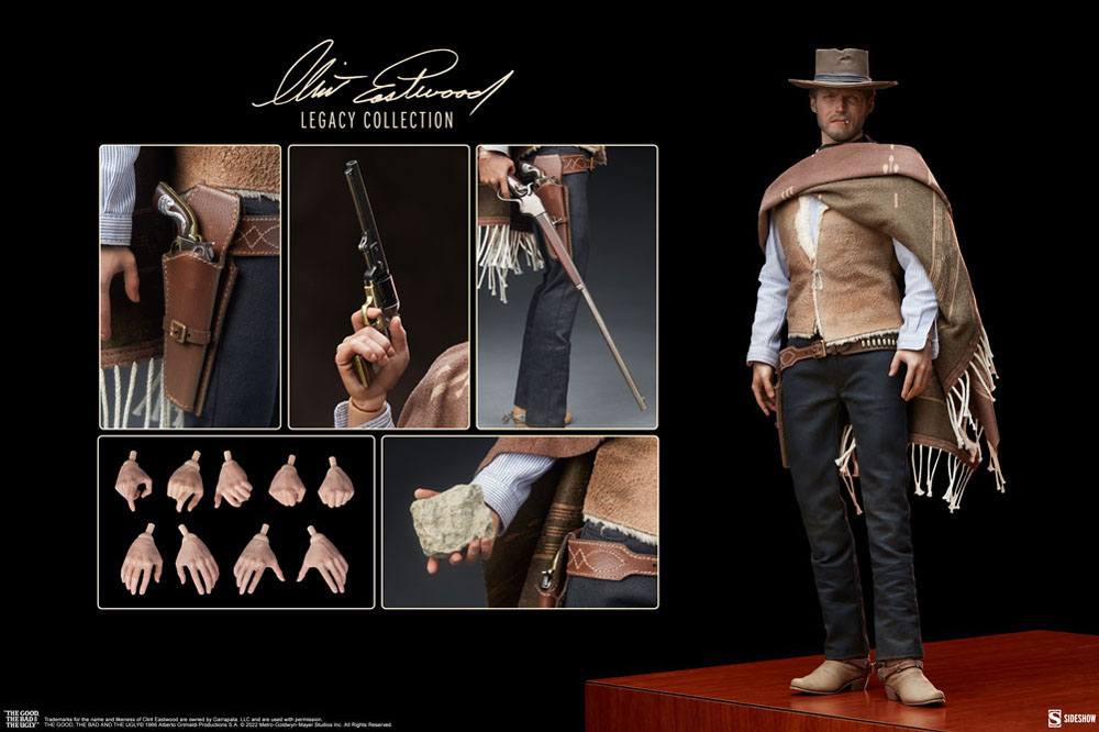 The Good, The Bad and the Ugly Clint Eastwood Legacy Collection actionfigur 1/6 The Man With No Name 30 cm