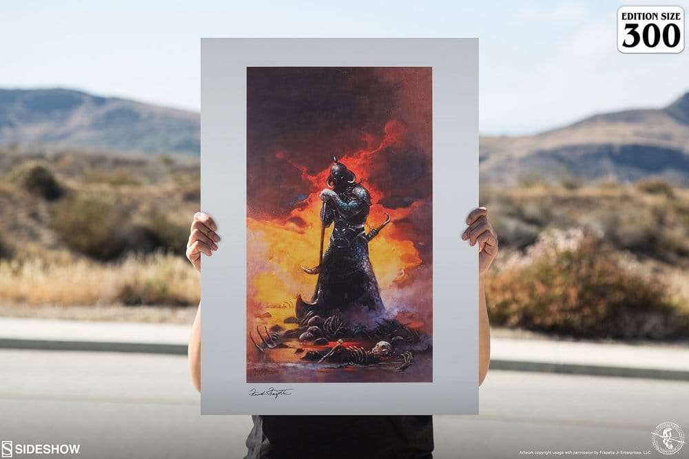 Frank Frazetta Fine Art Print Death Dealer III (Revised) Rainbow Lava Holofoil 41 x 61 cm - unframed