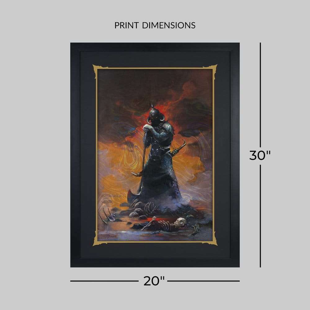 Frank Frazetta Fine Art Print Death Dealer III (Revised) Rainbow Lava Holofoil 41 x 61 cm - unframed