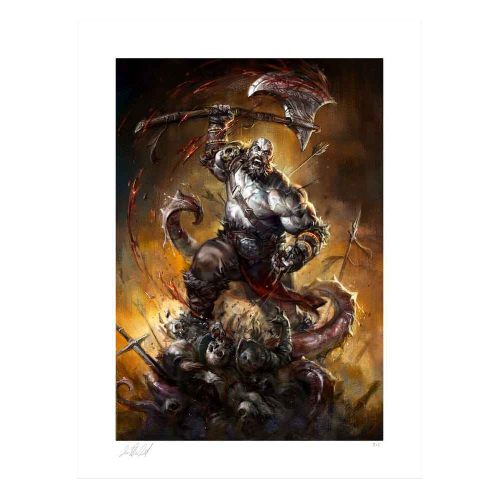 Critical Role Konsttryck Grog Strongjaw: Jag Vill RASA! 46 x 61 cm - opolerad